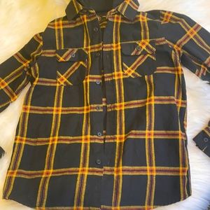 Checkered Polo Long sleeves with hood. Worn thrice only. Size: 10-12 yrs old
